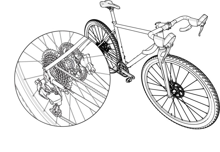 technical drawing of bike CAD Design CPG Documentation LLC